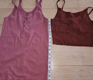 2PC Henley & Cropped Tank Top